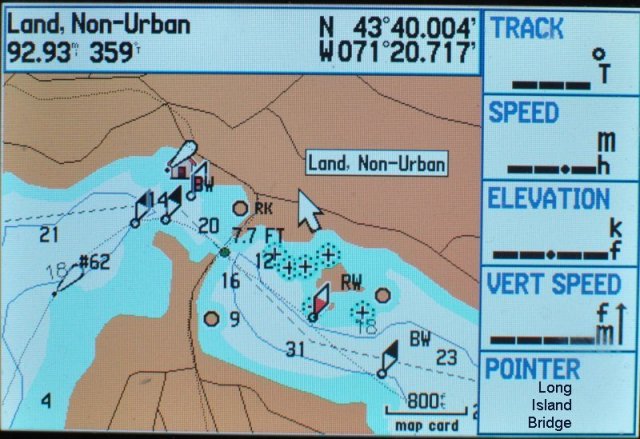 Bizer now has a Winnipesaukee map on a Garmin