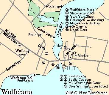 Map of downtown Wolfeboro