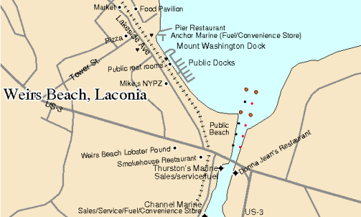 Map of Weirs Beach